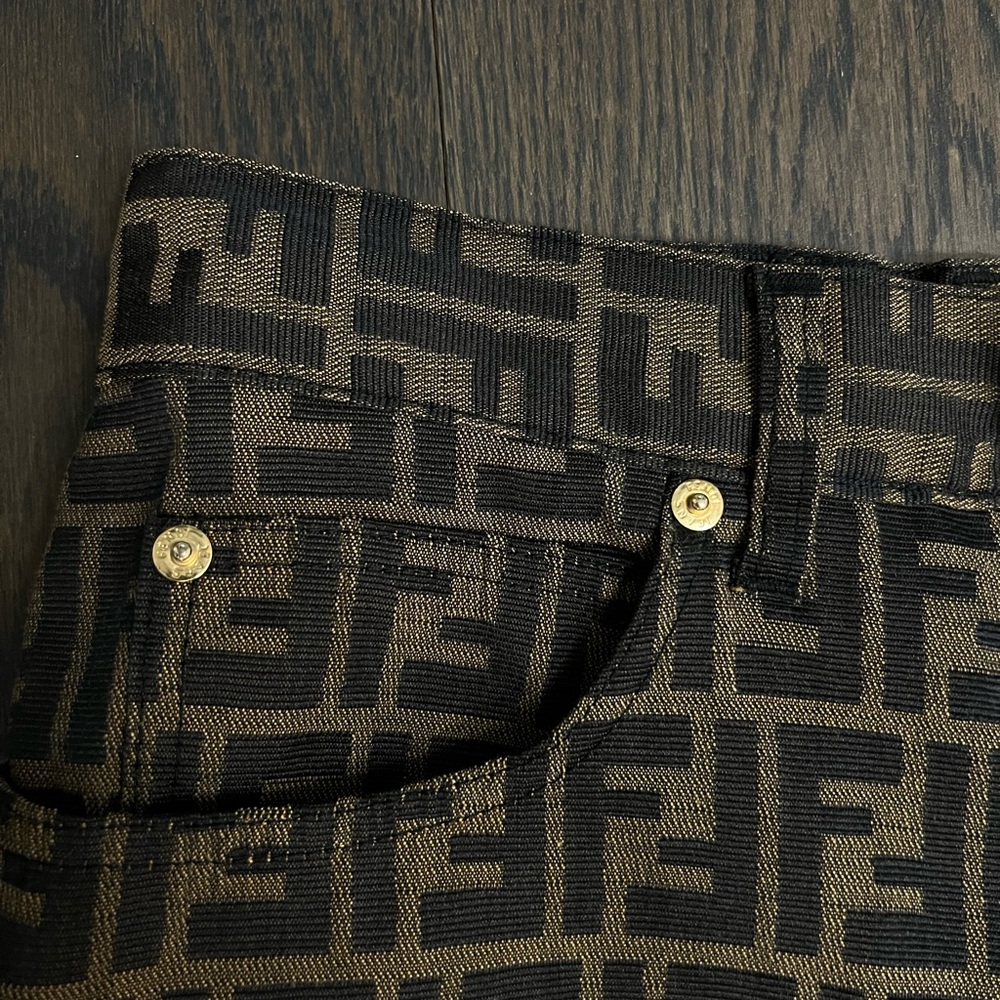Fendi Classic Zucca Logo Jeans - Picture 4 of 12
